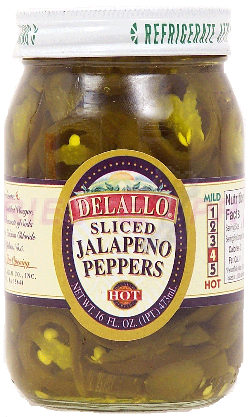 Delallo  hot sliced jalapeno peppers Full-Size Picture